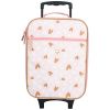 Valise à roulettes enfant Coeurs rose et caramel Kidzroom Produit 1