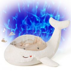 Veilleuse peluche Tranquil Baleine™ blanc (rechargeable) - Cloud B