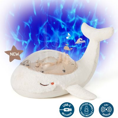 Veilleuse peluche Tranquil Baleine™ blanc (rechargeable)  par Cloud B