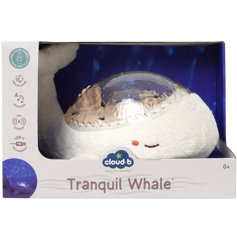 Veilleuse peluche Tranquil Whale White (rechargeable) Cloud B Packaging 9