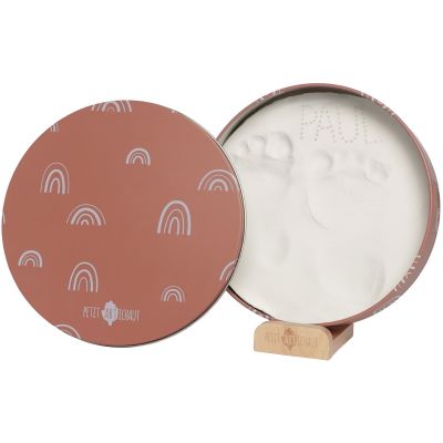 Boîte à empreintes Baby Box Ronde Rainbow Terracotta