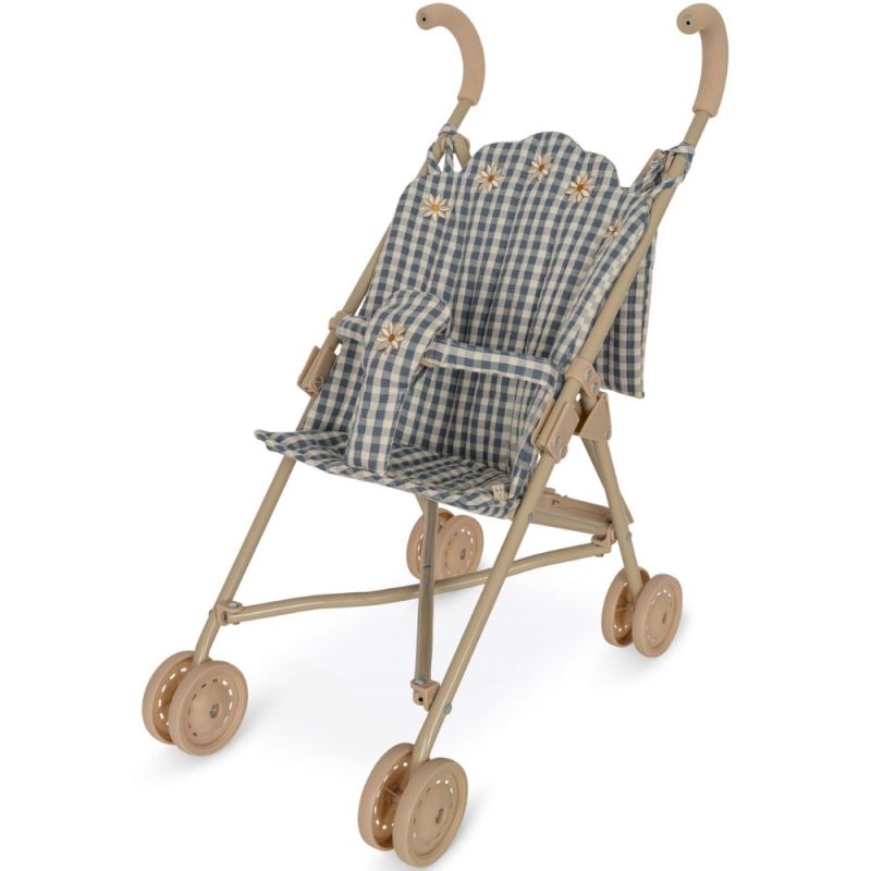 Poussette pour poupée Captains blue check Konges Slojd