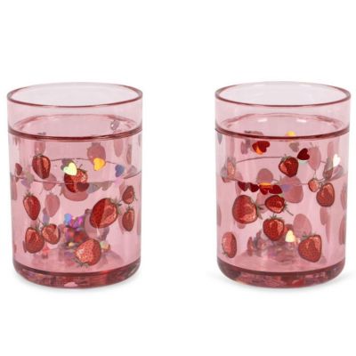 Lot de 2 gobelets à paillettes Fragola  par Konges Slojd