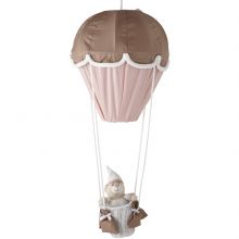 Lampe montgolfière Fany taupe et rose  par Domiva