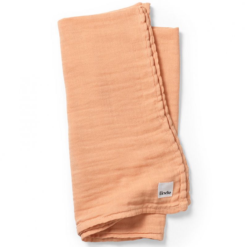 Lange en bambou et coton Amber Apricot (80 x 80 cm) Elodie Details