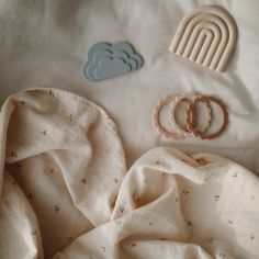 Lot de 3 bracelets de dentition Flower Rose-Blush-Shifting sand