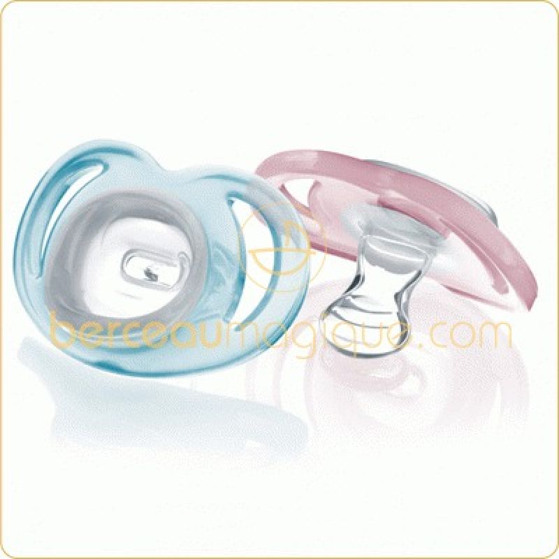 Lot de 2 sucettes orthodontiques soft Closer to Nature (3-6 mois) (rose) Tommee Tippee