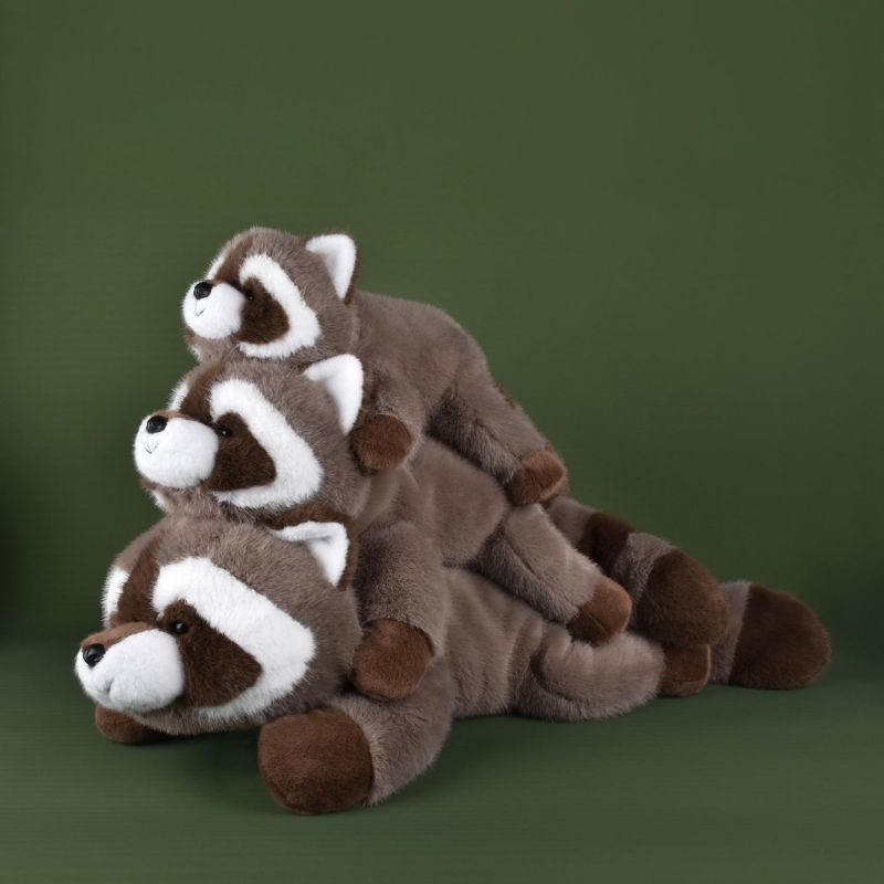 Peluche lestée VASCO LE RATON LAVEUR (32 cm) Histoire d'Ours Ambiance 2