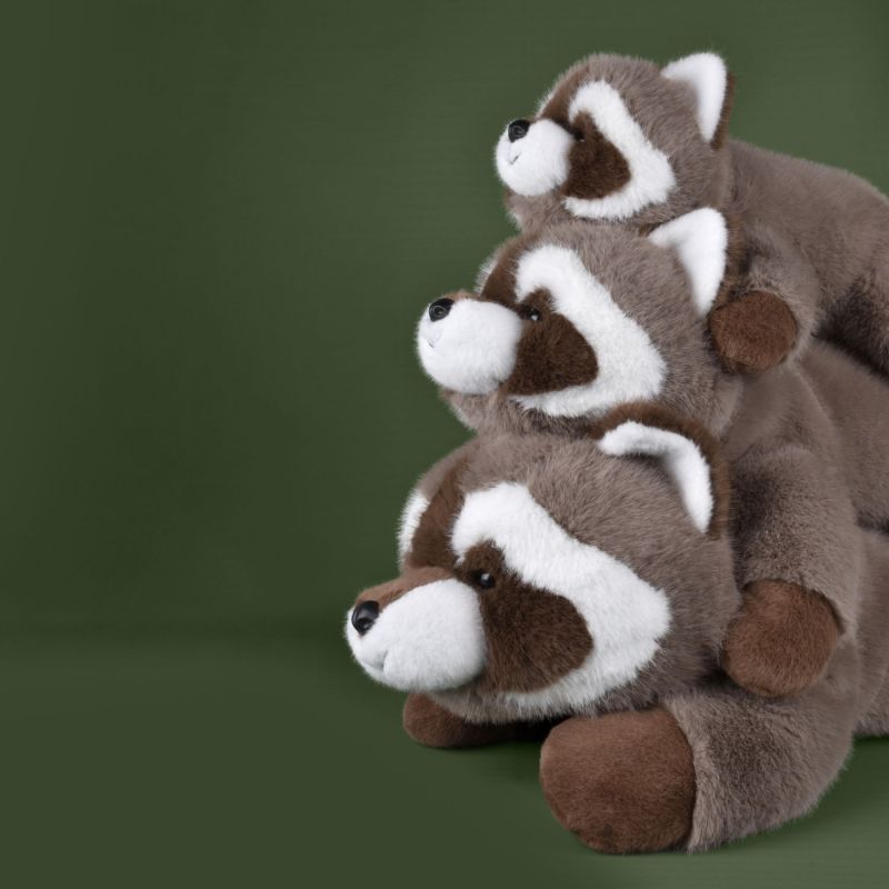 Peluche lestée VASCO LE RATON LAVEUR (32 cm) Histoire d'Ours Ambiance 7
