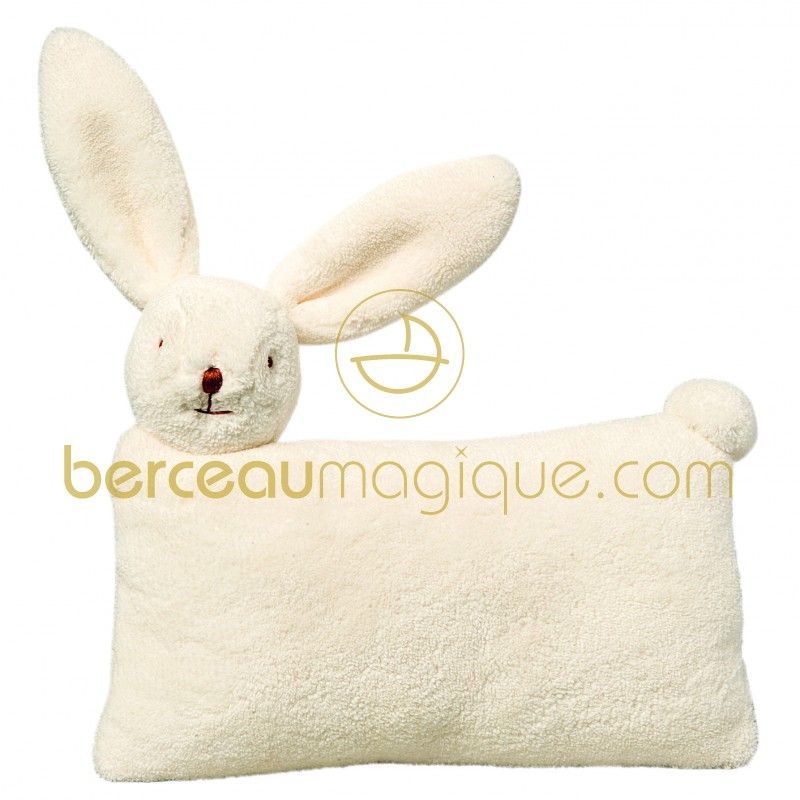 Coussin musical lapin ivoire (26cm) Trousselier