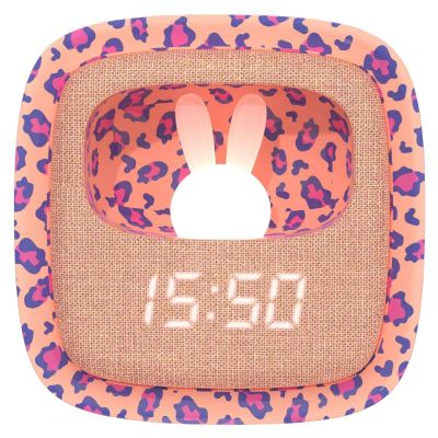 Réveil 2 en 1 Billy Clock Léopard Rose MOB