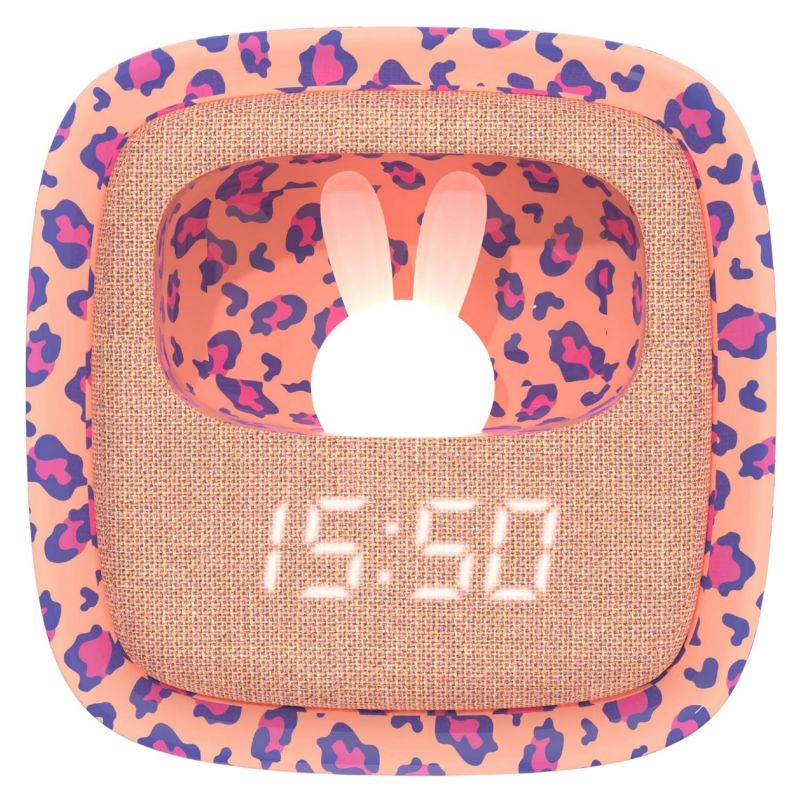 Réveil 2 en 1 Billy Clock Léopard Rose MOB Produit 1