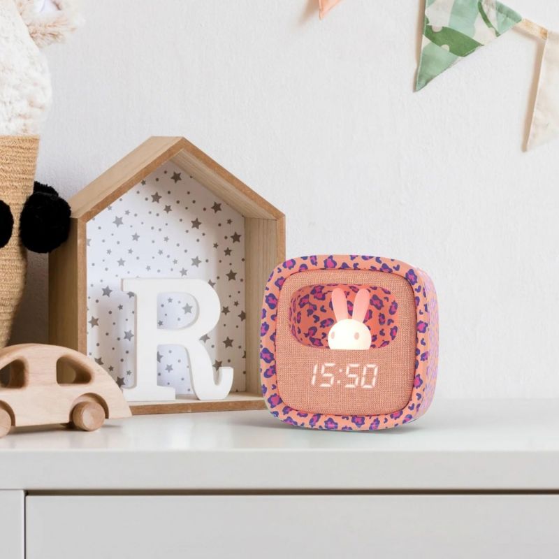 Réveil 2 en 1 Billy Clock Léopard Rose MOB Ambiance 2