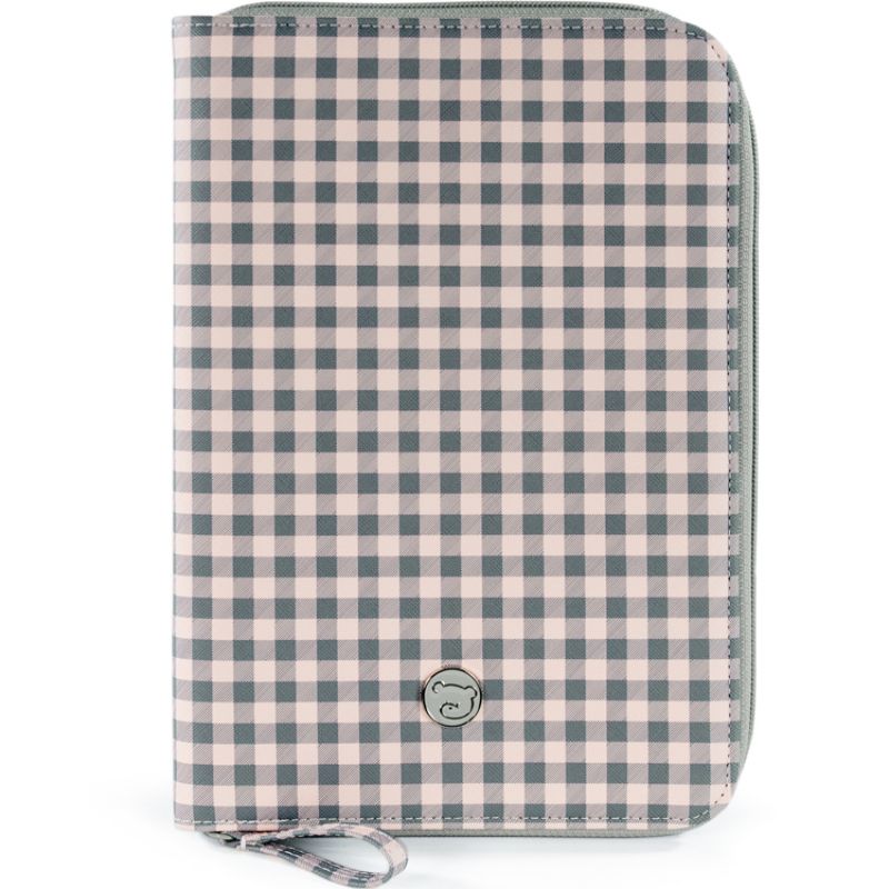 Protège carnet de santé Together Vichy rose et gris Pasito a pasito