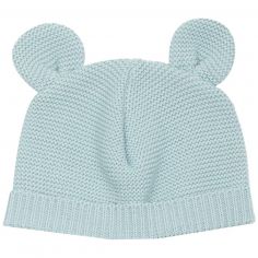 Bonnet de naissance Ours en maille Sauge (0-1 mois) - Trois Kilos Sept
