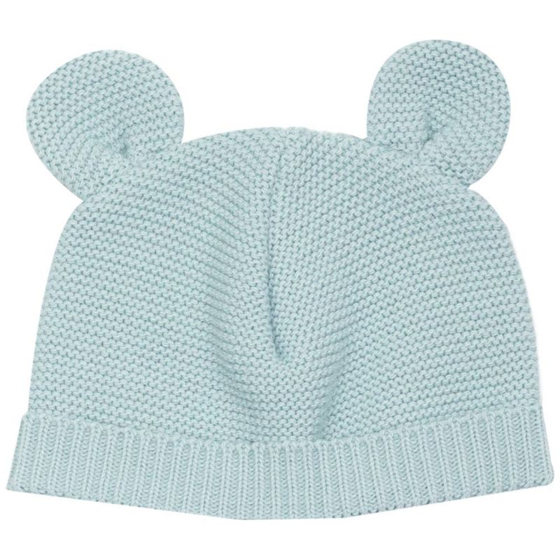 Bonnet Ours en maille Sauge (0-1 mois) Trois Kilos Sept Produit 1