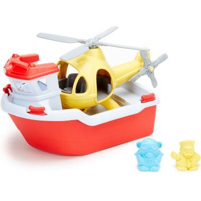 Bateau de sauvetage et hélicoptère  par Green Toys