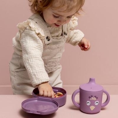 Lot de 2 boîtes à goûter à clip Mrs. Peacock