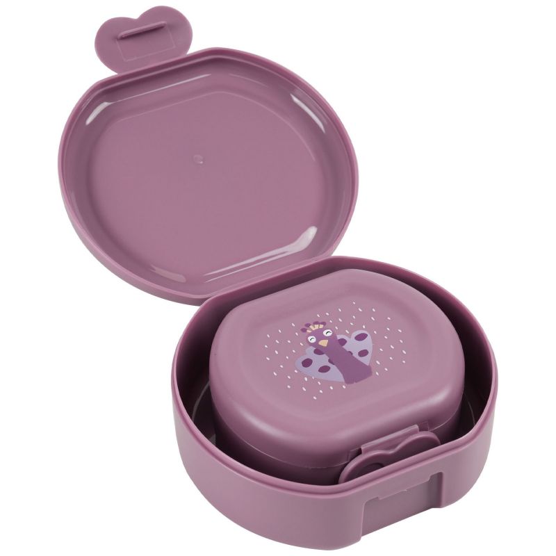 Lot de 2 boîtes à goûter à clip Mrs. Peacock Trixie Produit ouvert 7