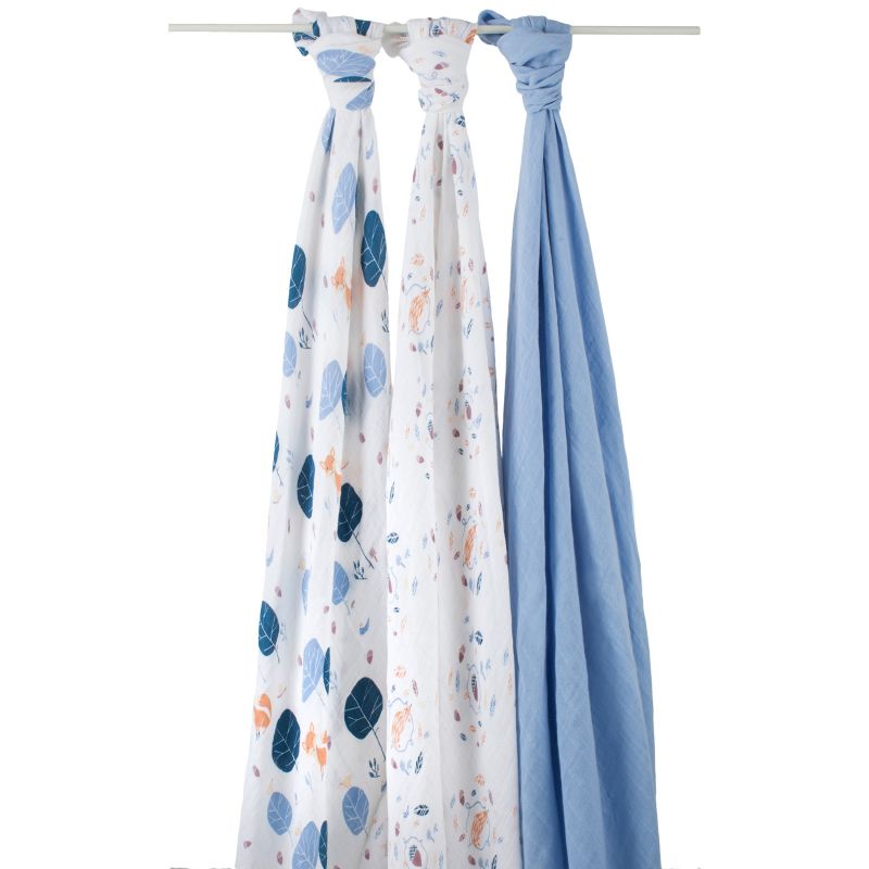 Lot de 3 maxi langes Bio Into the Woods (120 x 120 cm) aden + anais