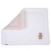 Tapis de parc en mousseline Teddy beige (75 x 95 cm)