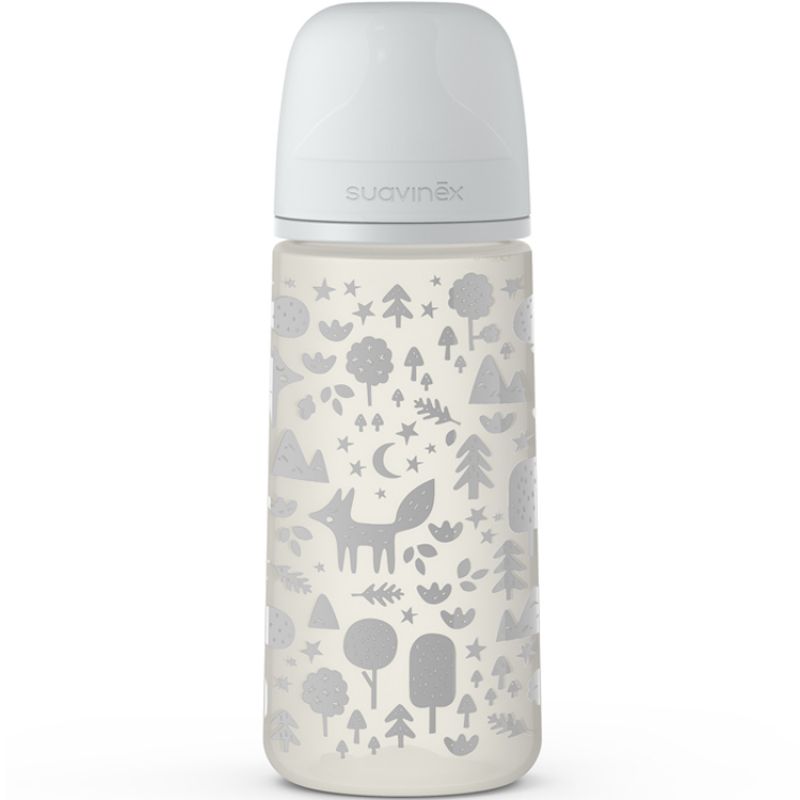 Biberon avec tétine symétrique SX PRO L renard gris (360 ml) Suavinex