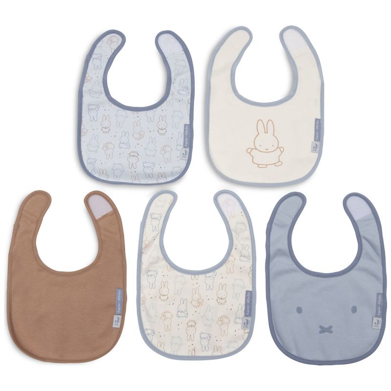 Lot de 5 bavoirs imperméables Miffy Moments Cloudy Blue Jollein Produit 3