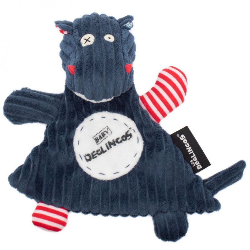Doudou plat baby Hippipos l'hippopotame (28 cm) Les Déglingos