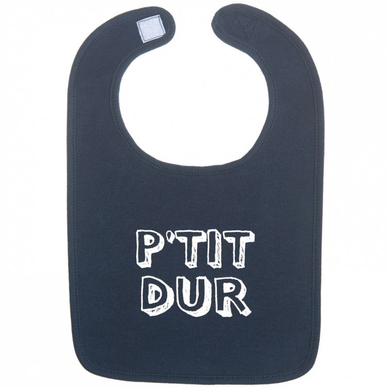 Bavoir P'tit dur bleu marine BB & Co