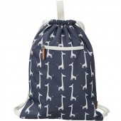 Sac à ficelles girafe bleu marine