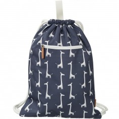 Sac à ficelles girafe bleu marine - Fresk