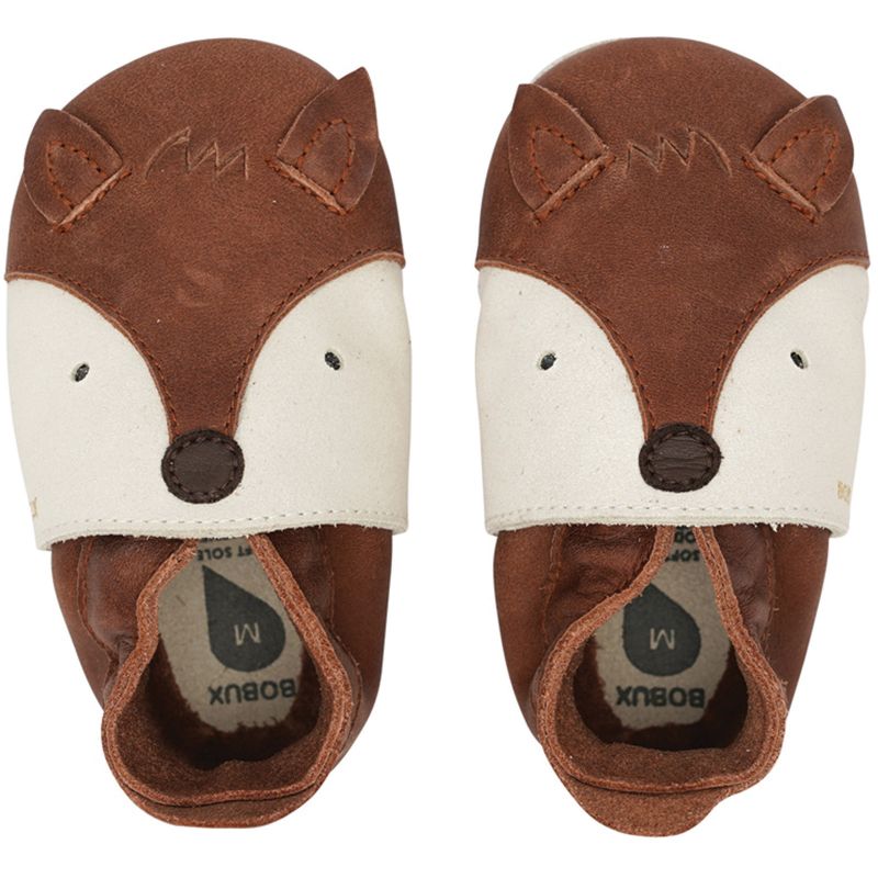 Chaussons bébé en cuir Soft soles Foxy Toffee (3-9 mois) Bobux
