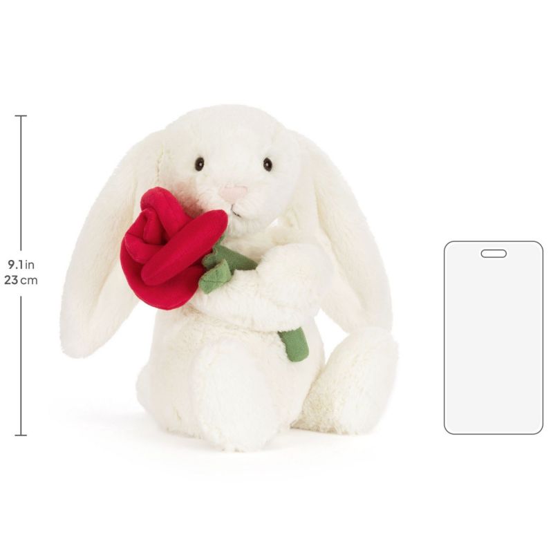 Peluche Bashful Lapin avec Rose (31 cm) Jellycat Produit 8