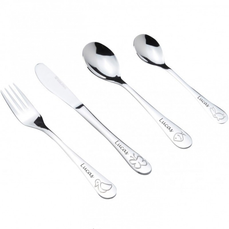 Couverts Animaux personnalisables en inox Baby Tute