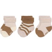 Lot de 3 paires de chaussettes rose poudré/caramel (0-4 mois)