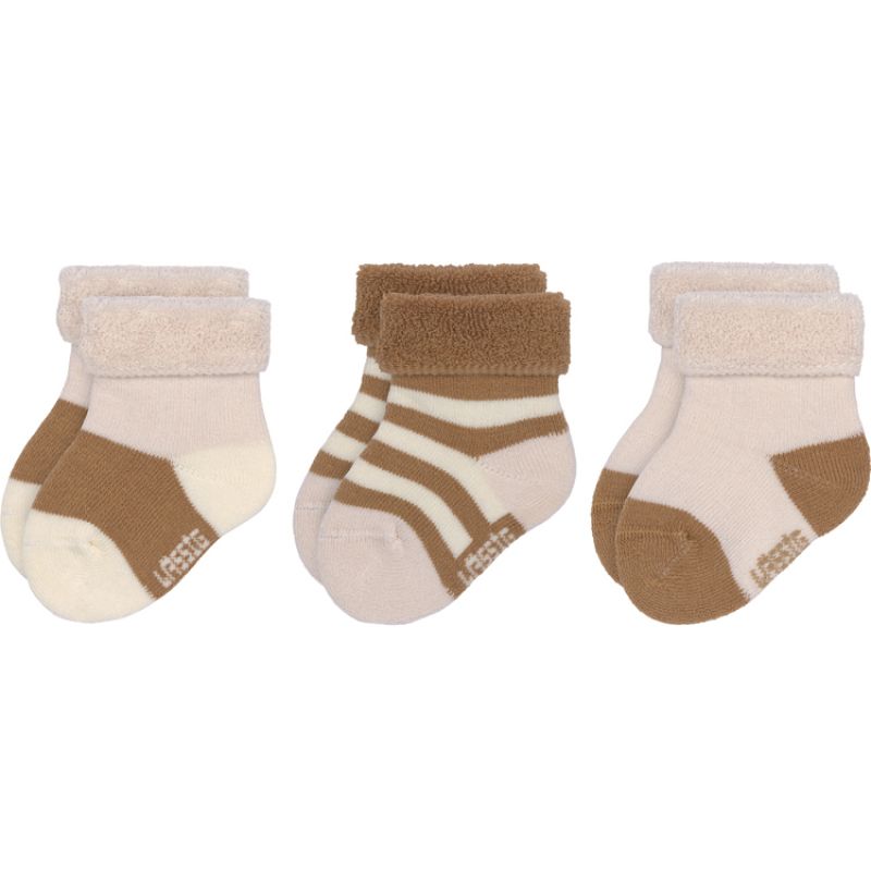 Lot de 3 paires de chaussettes rose poudré-caramel (0-4 mois) Lässig