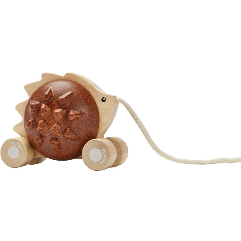 Hérisson à tirer marron Plan Toys