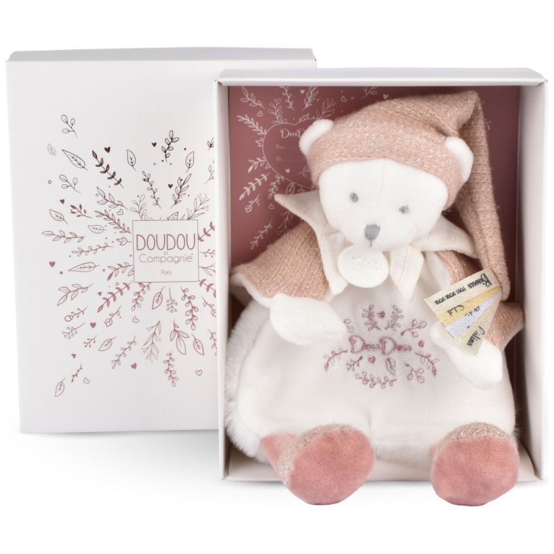 Doudou Ours cape Rose (25 cm) Doudou et Compagnie Packaging 1