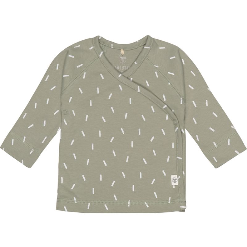 Brassière en coton bio GOTS Petits traits olive (0-2 mois) Lässig