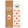 Gourde isotherme Crème-Cœurs rouges (600 ml) Atelier Wagram Produit 1