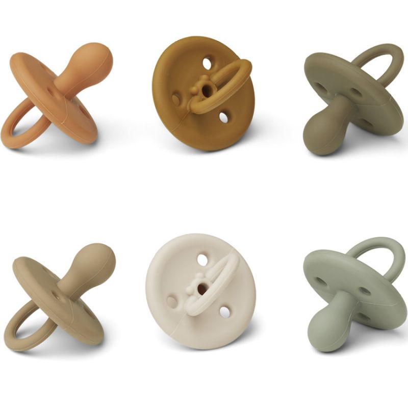 Lot de 6 sucettes en silicone Golden caramel multi mix (6-36 mois) Liewood