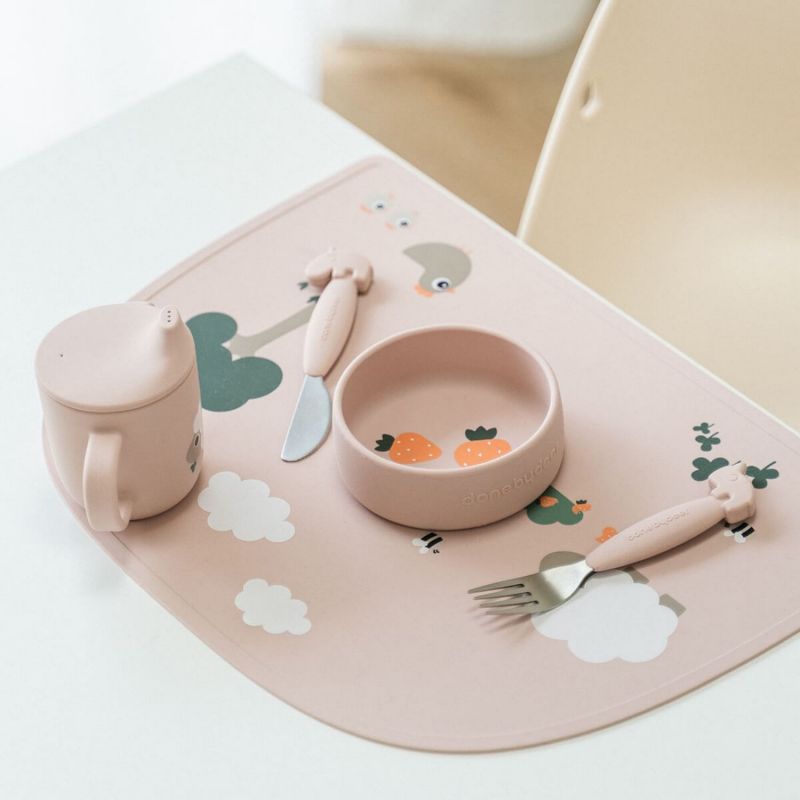 Bol en silicone lot de 2 Pigee Rose Done by Deer Ambiance 5