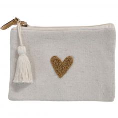 Porte-monnaie Love beige - Zakuw