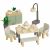 Variation Gris, vert, beige du produit Salle à manger pour maison de poupée en bois FSC de la marque Le Toy Van