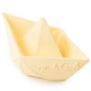 Jouet de bain bateau origami latex d'hévéa vanille  par Oli & Carol