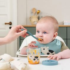 Lot de 2 pots de conservation Tiny farm Bleu