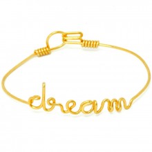 Bracelet Dream en fil Gold-filled or jaune 585° (14 cm)  par Hava et ses secrets