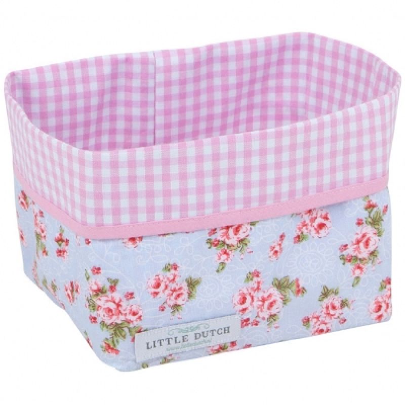 Panier de rangement Floral rose et bleu (petit modèle)      Little Dutch