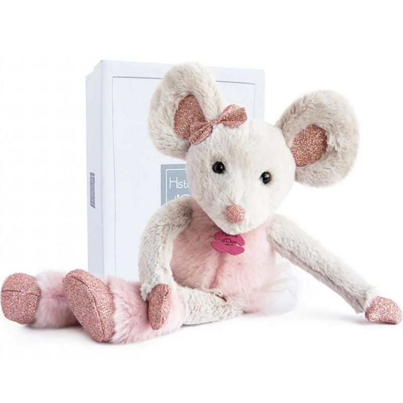 Coffret peluche Souris Etoile à paillettes Girls & Glitter (37 cm) Histoire d'Ours