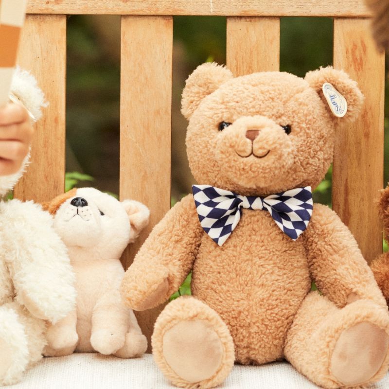 Peluche Norman l'ours chic (32 cm) BT Chaps Ambiance 2